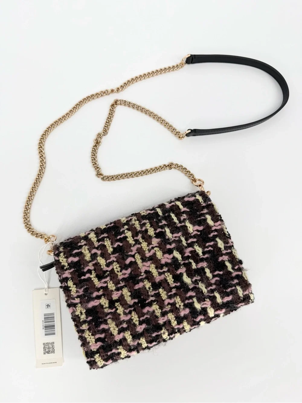 Tory Burch Emerson Tweed Chain Wallet